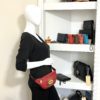 GUCCI Grained Calfskin Small Logo Belt Bum Bag Hibiscus Red 2