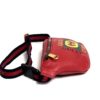 GUCCI Grained Calfskin Small Logo Belt Bum Bag Hibiscus Red 11