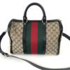 Gucci GG Web Boston Bag with Red and Green Stripe 5