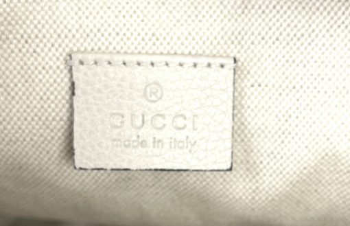 Gucci Grained Calfskin Large Logo Belt Bag Off White 5