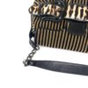 Fendi Borsa Stripe Print Pony Hair Black Patent Leather Shoulder Bag 13