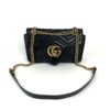 Gucci Calfskin Matelasse Small GG Marmont Shoulder Bag Black 30