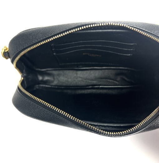 YSL Mini Lou Matelassé Leather Camera Bag Black Leather Crossbody 12