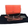 Chanel Lizard Embossed Coral Leather WOC with Silver Hardware 2
