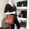 Burberry Haymarket Satchel Check Canvas and Patent Leather Portrait Minford 3