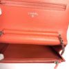 Chanel Lizard Embossed Coral Leather WOC with Silver Hardware 6