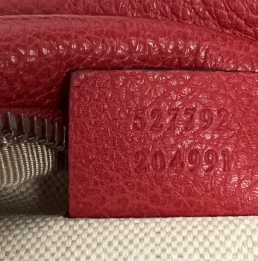 GUCCI Grained Calfskin Small Logo Belt Bag Hibiscus Red 7