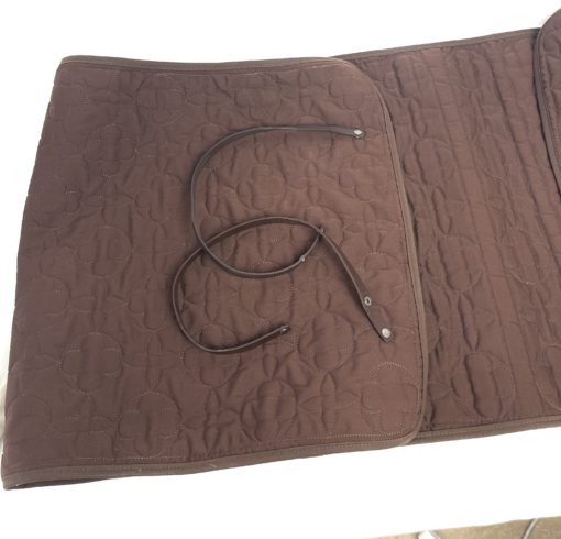 Louis Vuitton Dark Brown Quilted Fabric Yoga Mat 10