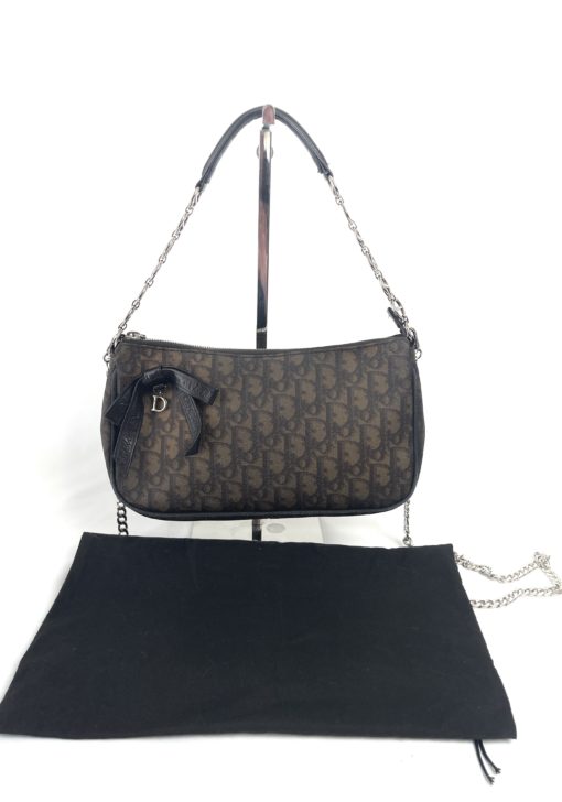 Christian Dior Monogram Romantique Shoulder Bag Pochette Brown 5