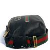 GUCCI Black Grained Calfskin Logo Belt Bum Bag Large 10