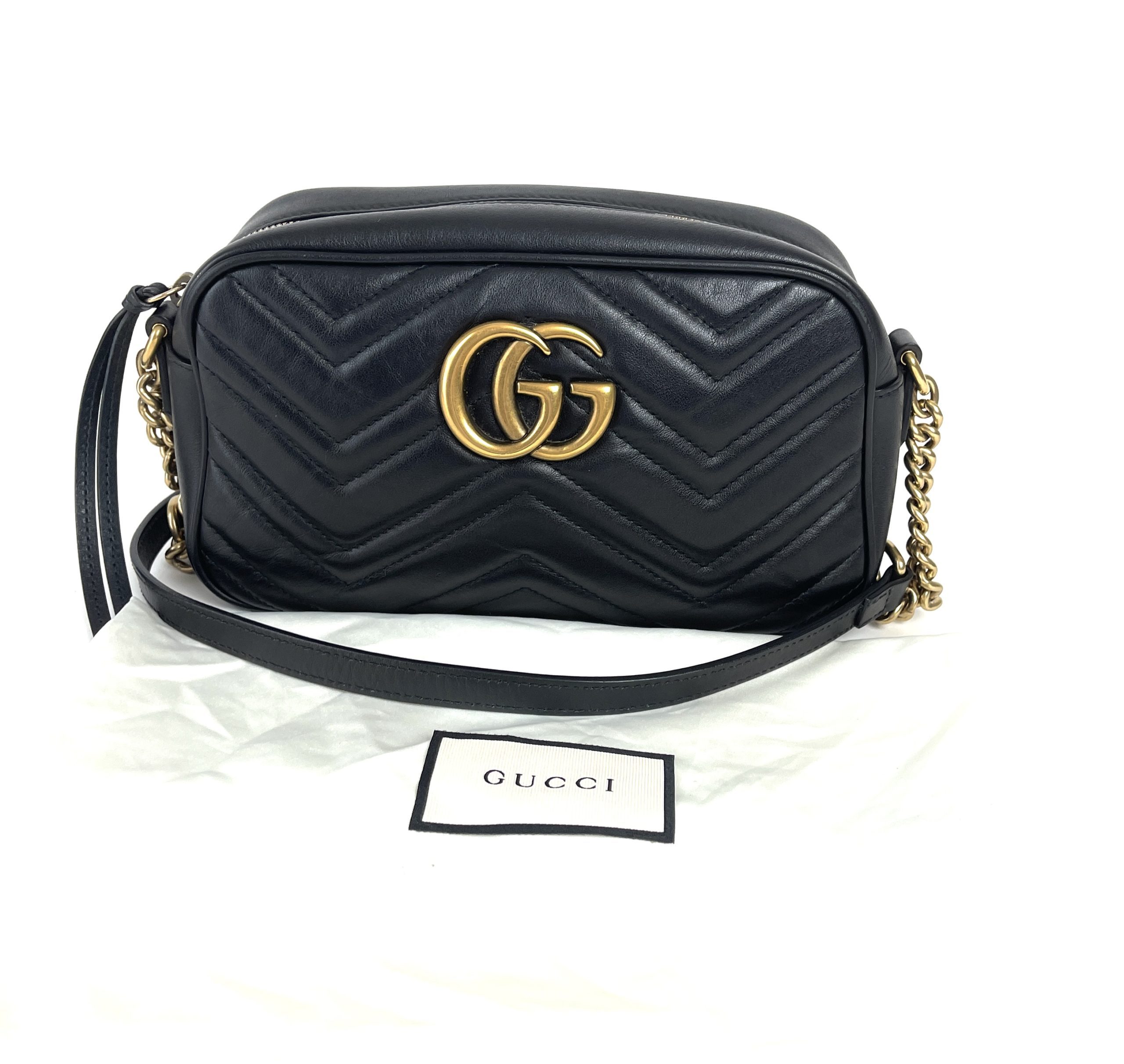 Gucci GG Canvas Small Marmont Matelasse Camera Bag