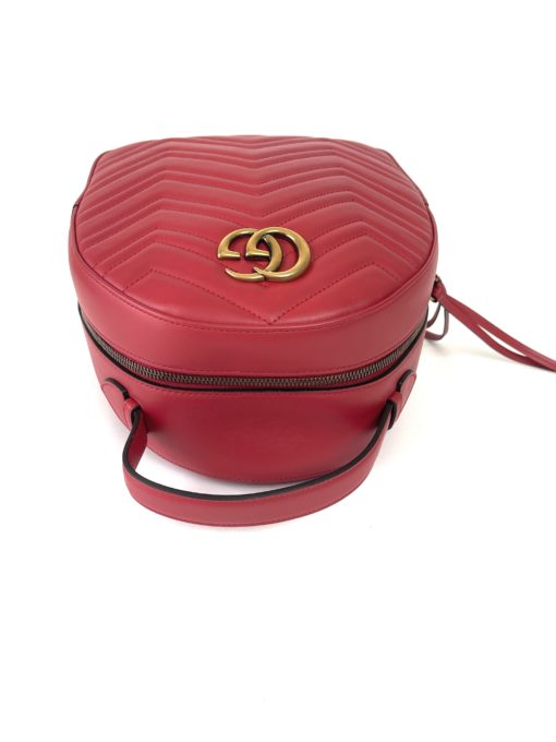 Gucci GG Marmont Quilted Red Matelassé Leather Backpack 16