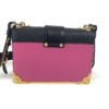 Prada City Calf Saffiano Cahier Bag Geranio Black Shoulder Bag 6