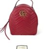 Gucci GG Marmont Quilted Red Matelassé Leather Backpack 4