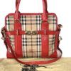 Burberry Haymarket Satchel Check Canvas and Patent Leather Portrait Minford 2