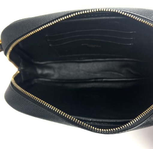 YSL Mini Lou Matelassé Leather Camera Bag Black Leather Crossbody 11
