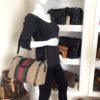 Gucci GG Web Boston Bag with Red and Green Stripe 3