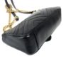 Gucci Calfskin Matelasse Small GG Marmont Shoulder Bag Black 23