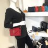 YSL Monogram Wallet on Chain Grain De Poudre Envelope Red Leather Shoulder Bag 3
