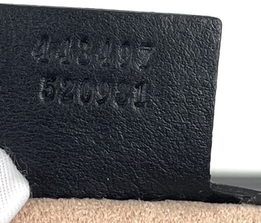 Gucci Calfskin Matelasse Small GG Marmont Shoulder Bag Black serial code