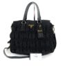 Prada Tessuto Nylon Nappa Gaufre Shopping Satchel Black 3