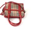 Burberry Haymarket Satchel Check Canvas and Patent Leather Portrait Minford 18