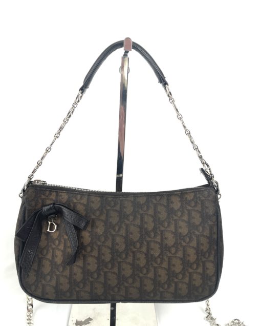 Christian Dior Monogram Romantique Shoulder Bag Pochette Brown 16