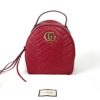 Gucci GG Marmont Quilted Red Matelassé Leather Backpack 11