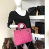 Christian Dior Lady Dior Hot Pink Lambskin Cannage Large 4