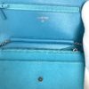 Chanel Turquoise Lizard Embossed Leather WOC with Silver Hardware 16