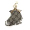 Gucci Beige/Ebony GG Coated Canvas Supreme Sam Guccioli Beagle Keychain Charm 5