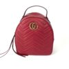 Gucci GG Marmont Quilted Red Matelassé Leather Backpack 5