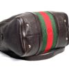Gucci Dark Brown Leather Web Medium Joy Boston Bag 15