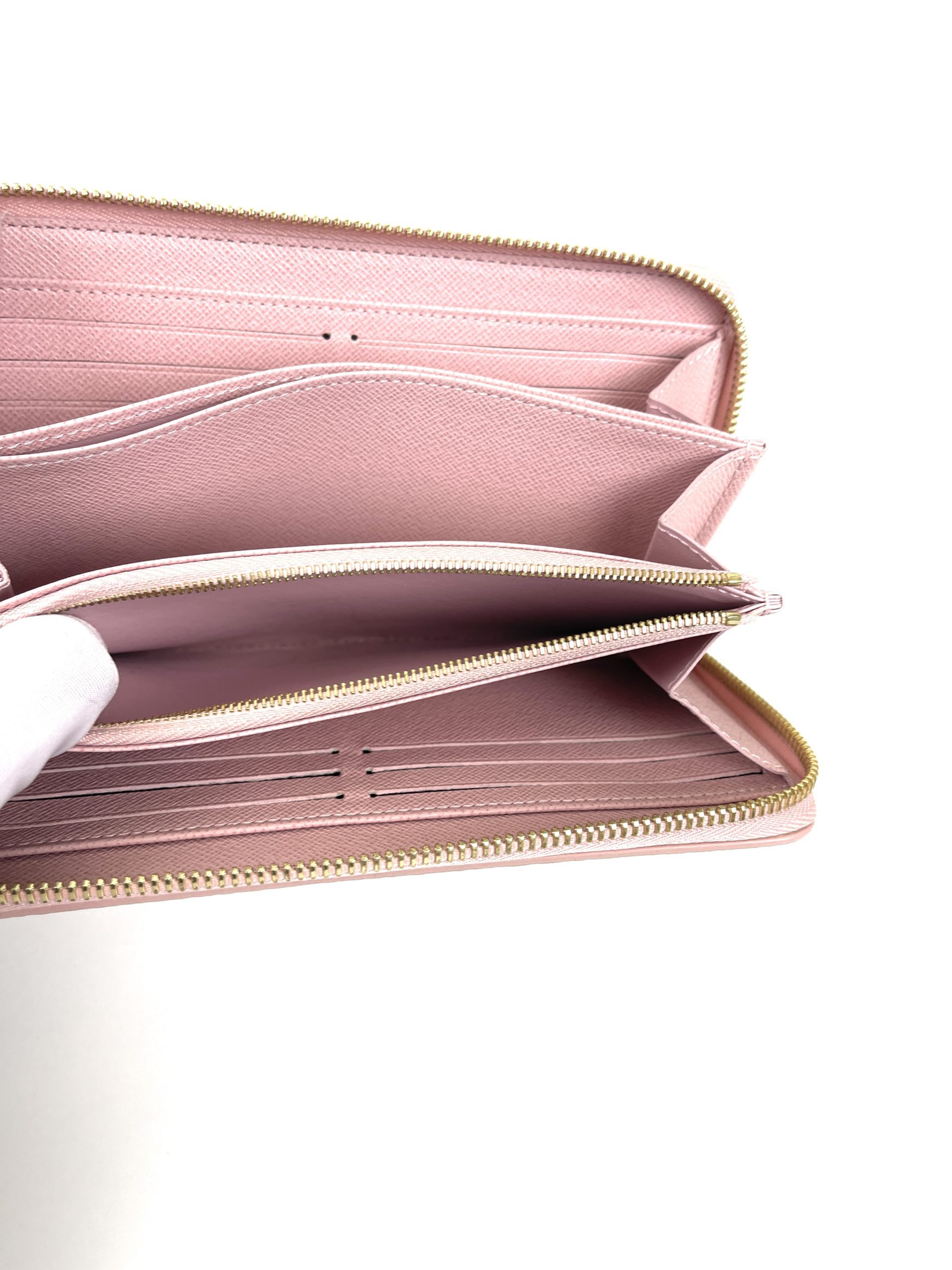 Louis Vuitton Azur Zippy Wallet with Rose Ballerine Interior - A