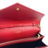 YSL Monogram Wallet on Chain Grain De Poudre Envelope Red Leather Shoulder Bag 14