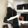 Gucci Calfskin Matelasse Small GG Marmont Shoulder Bag Black 26