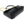 Gucci Calfskin Matelasse Small GG Marmont Shoulder Bag Black 21