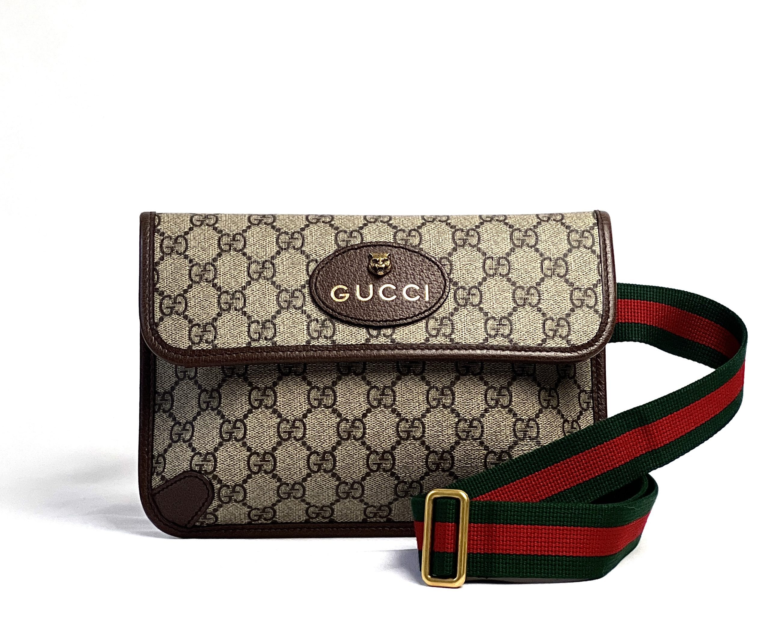 Gucci Brown/Beige GG Supreme Canvas and Leather Neo Vintage Web