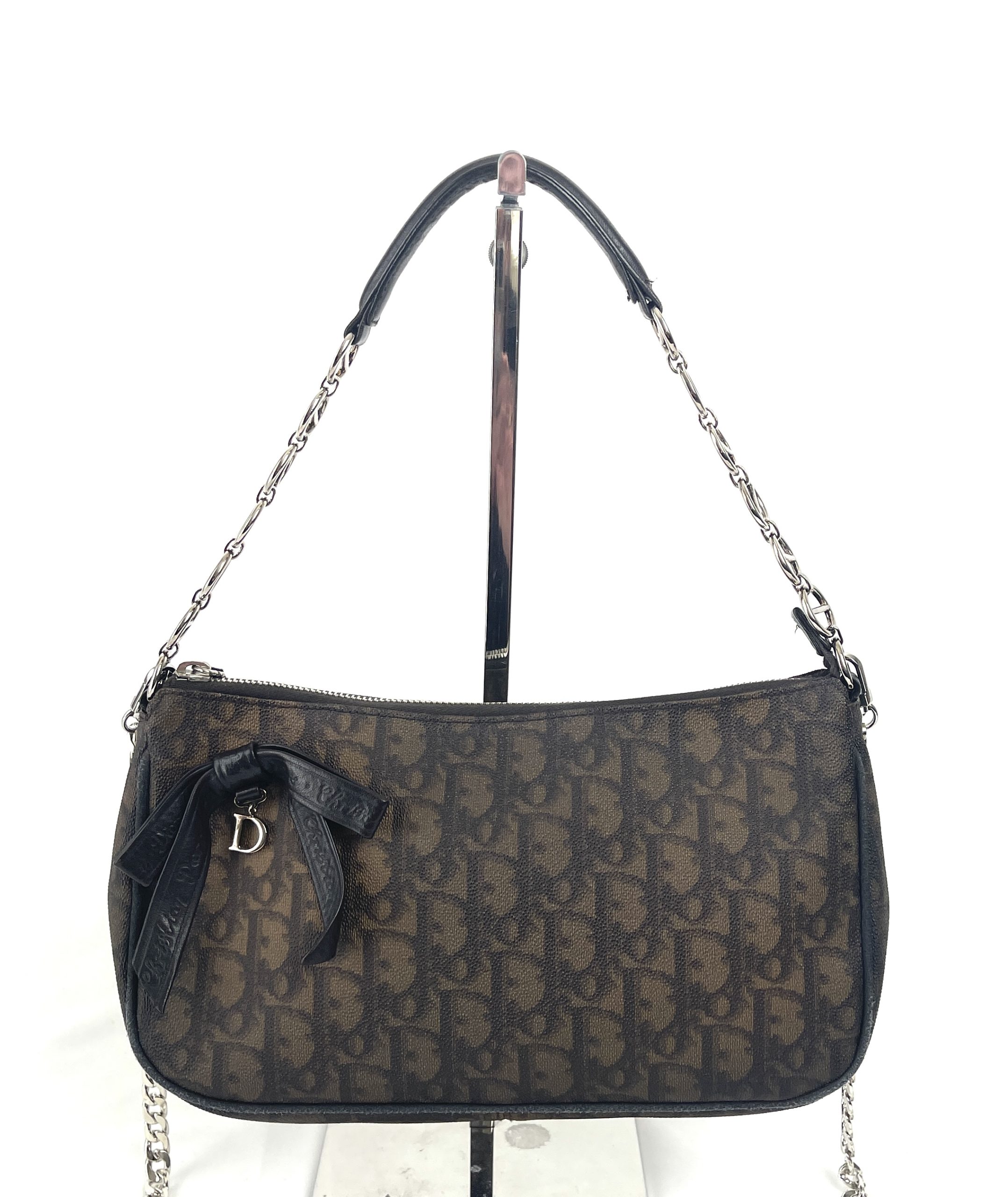 Christian Dior Monogram Romantique Shoulder Bag Pochette Brown - A World Of  Goods For You, LLC