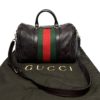 Gucci Dark Brown Leather Web Medium Joy Boston Bag 3