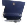 YSL Kate Navy Blue Croc Embossed Leather WOC Chain Bag with Tassel and Silver Hardware 7