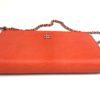 Chanel Lizard Embossed Coral Leather WOC with Silver Hardware 9