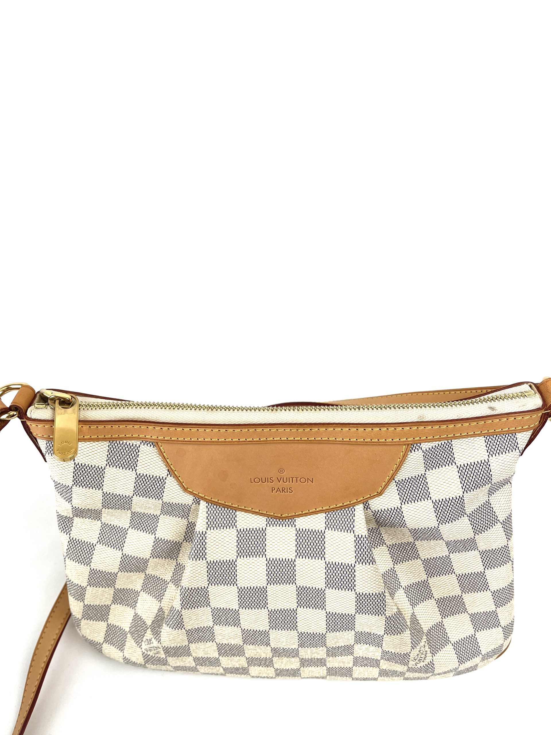 Louis Vuitton Siracusa Damier Azur PM Monogram Crossbody Bag LV-B0504P-0003