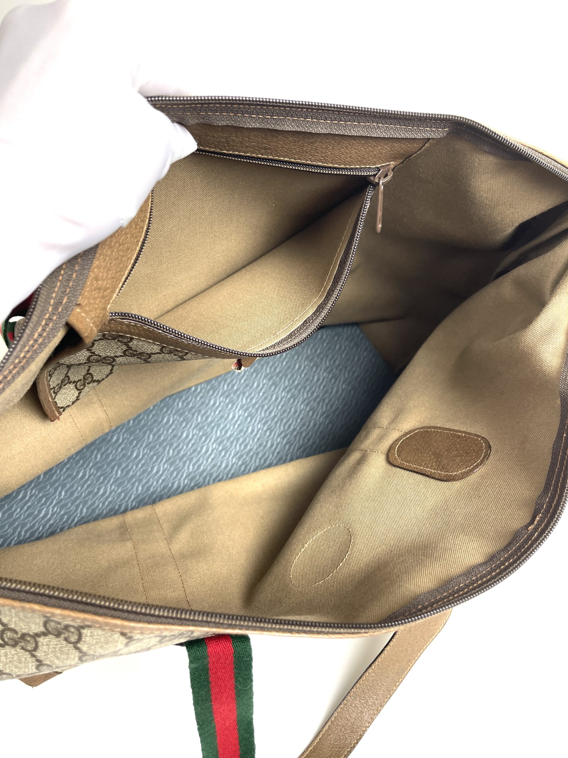 Vintage Gucci Shoulder Bag Brown Pvc