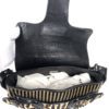 Fendi Borsa Stripe Print Pony Hair Black Patent Leather Shoulder Bag 9