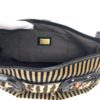 Fendi Borsa Stripe Print Pony Hair Black Patent Leather Shoulder Bag 10