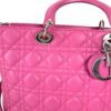 Christian Dior Lady Dior Hot Pink Lambskin Cannage Large 23