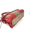 Burberry Haymarket Satchel Check Canvas and Patent Leather Portrait Minford 24