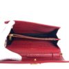 YSL Monogram Wallet on Chain Grain De Poudre Envelope Red Leather Shoulder Bag 6