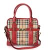 Burberry Haymarket Satchel Check Canvas and Patent Leather Portrait Minford 9